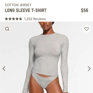 Skims cotton long sleeve tee